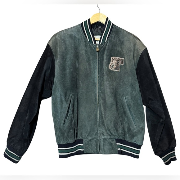 VINTAGE Disney Tigger 1968 Suede Varsity Bomber Jacket Men’s Green/Black - Med - Picture 3 of 13